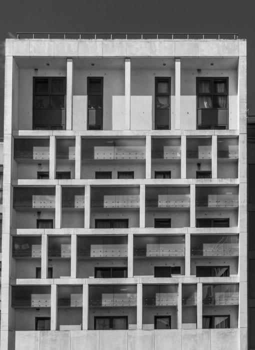 facade of apartment Building, Rhythm