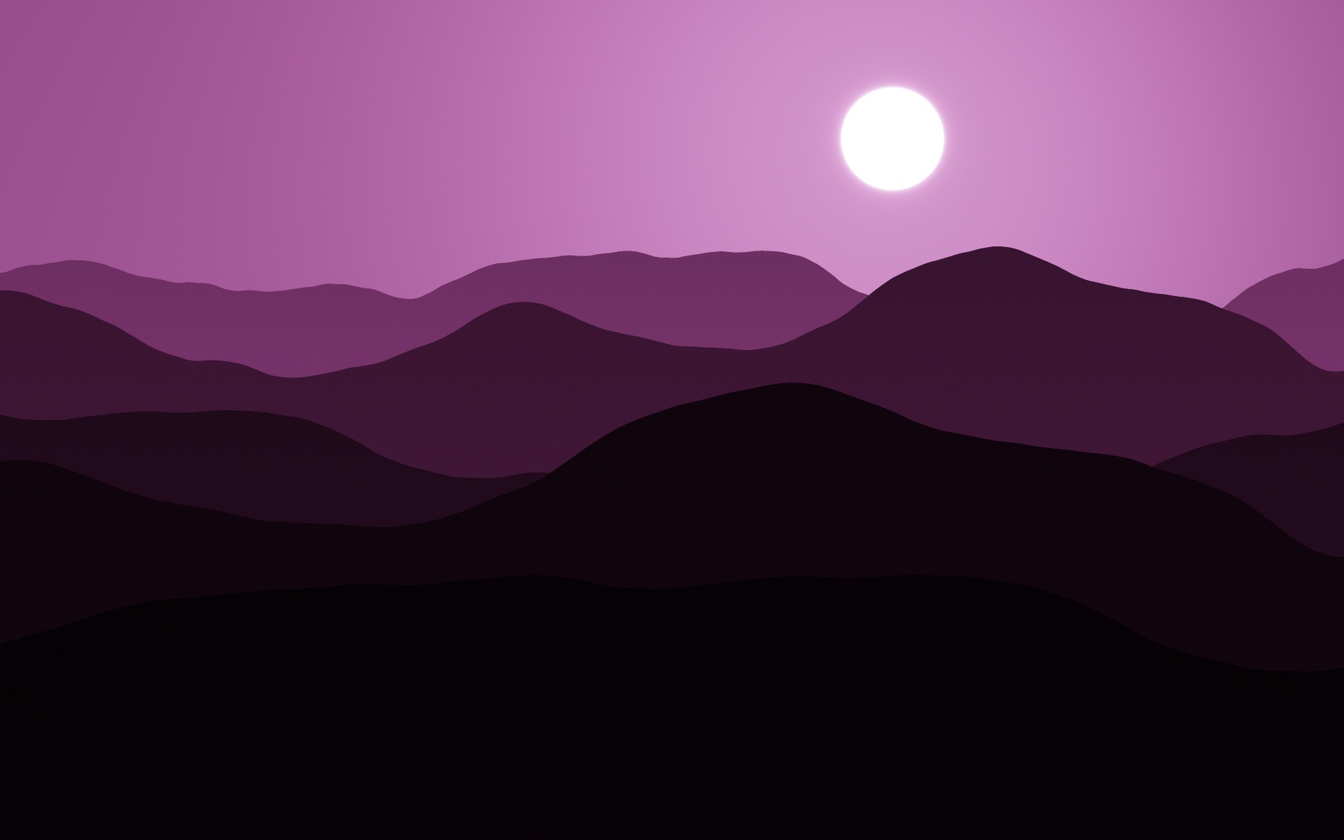 Темно фиолетовые горы