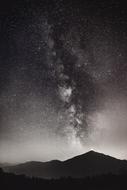 the starry sky is black and beautiful