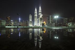 illuminated buildings Cityscape