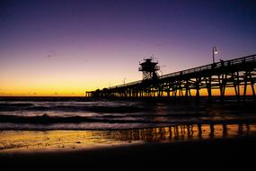 Pier in California at Sunset