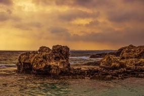 Rocky Coast Sea Afternoon