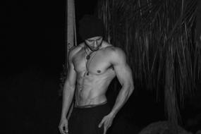 Itamar Kazir posing in the dark