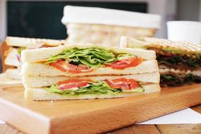 yummy sandwich with vegetables