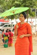 Asian Beautiful girl with umbrella