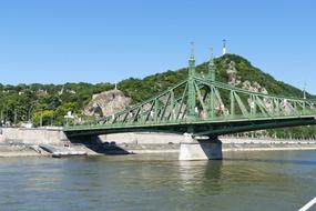 green rocks with a green bridge