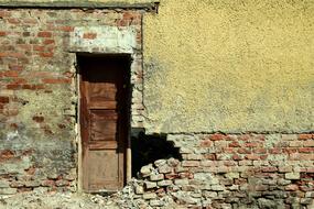 Ruined House Broken Facade