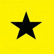 bright colors black yellow star design