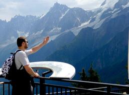 man on Alps Aiguille