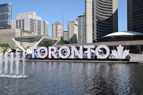 Canada Toronto Sign in city