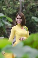 Women Aodai Flower