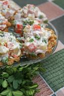 appetizer with vegetables in sauce