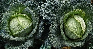beautiful green cabbage closeup