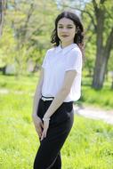 Student girl garden