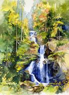 landscape germany waterfall