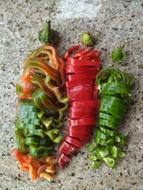 chopped tasty peppers
