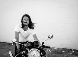 Black And White Man bike