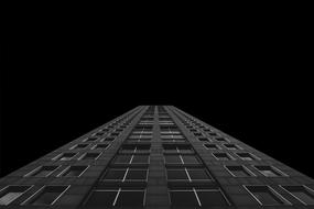 Black And White photo of Dark Architecture facade