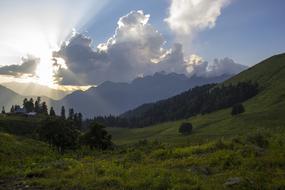 Mountains Nature Clouds