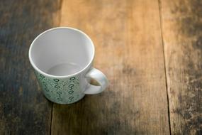 empty mug on the table