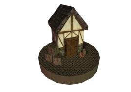 village house house 3d medieval