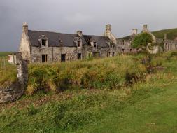 Dilapidated Stone Building on hill