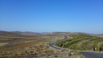 panoramic photo of the road in the field