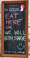 funny cafe sign