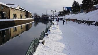 snow Canal Japan River