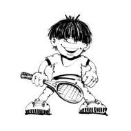 tennis boy sport play drawing