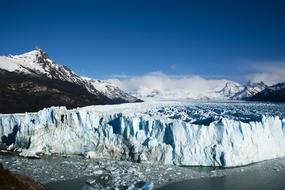 snow iceberg in the mountains