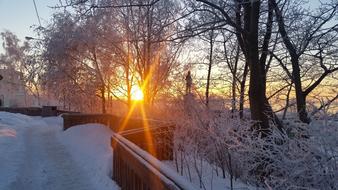 Anchorage Sunset Winter