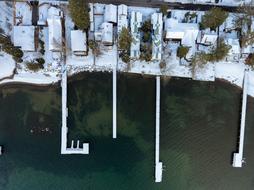 Drone Lake Pier