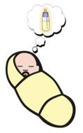 clipart of baby dream milk infant