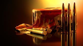 mirroring the flag and ammunition