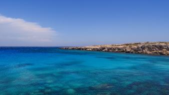 the beautiful ocean off the island