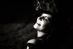 girl black white beauty