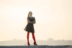 Red Socks Dress girl