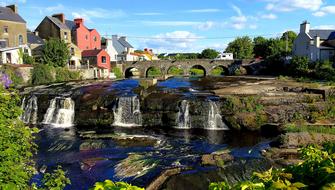 bridge and waterfall in ennistymon, Ireland