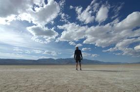 person Alone sand sky