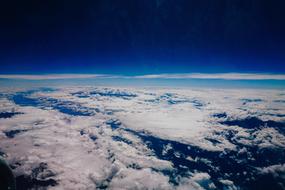 cloudy landscape with blue sky