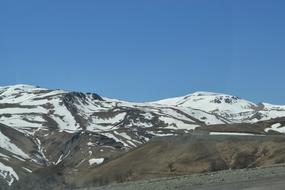 snowy mountains landscape