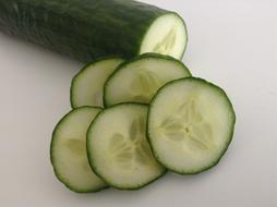 sliced tasty cucumber