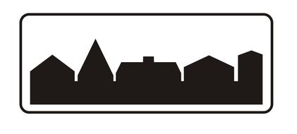 sign road road sign building area