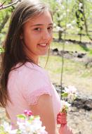 portrait of Girl with Flowers