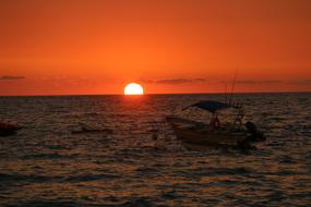 Sunset Boat Mexico Fishing