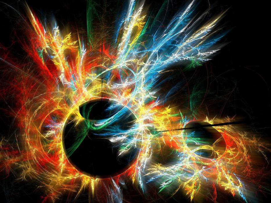 multicolored surreal flame
