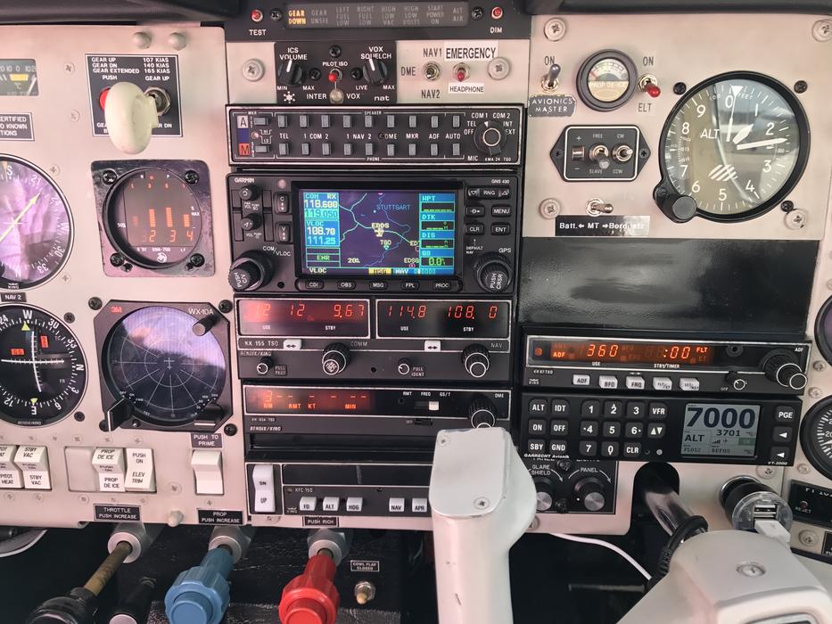 photos of instruments in the cockpit