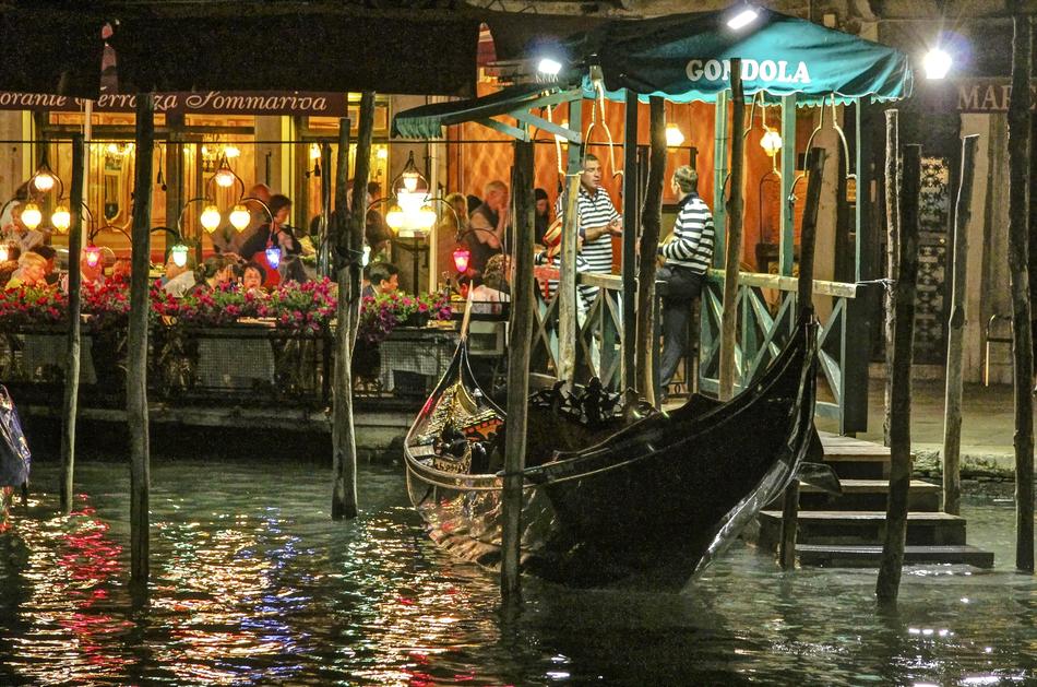 Venice Gondola in Night