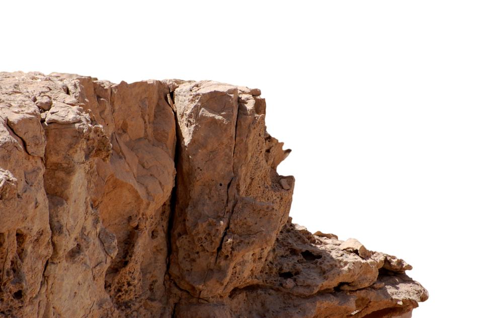 big rocks on a white background
